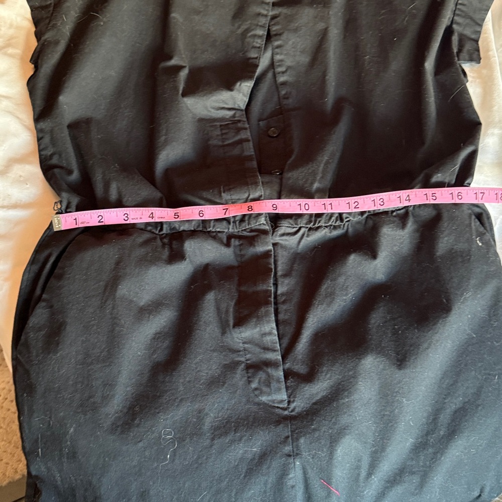 🦓 JustFab Black Button Front Cap Sleeve Women's Jumpsuit XXL 14 16 18 - Picture 3 of 7